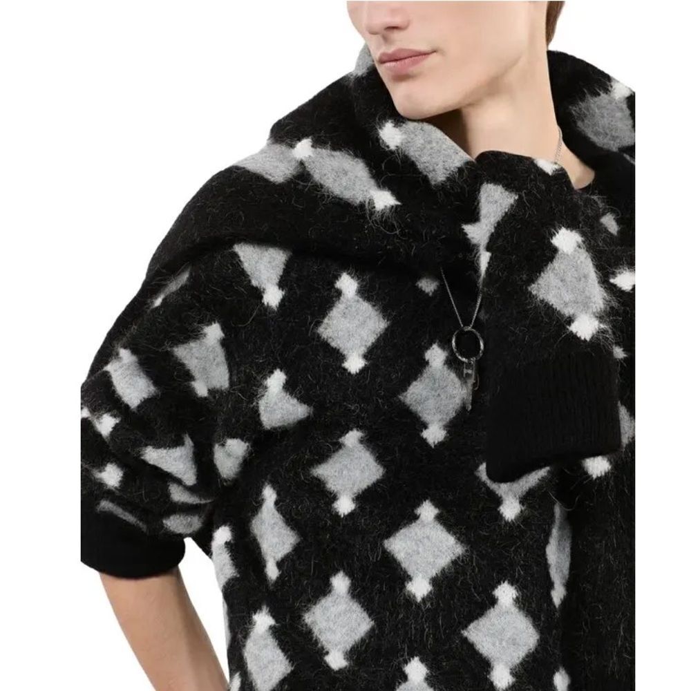 $565 The Kooples Diamond Geo Straight Fit Sweater NWT MEDIUM